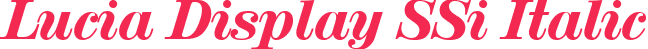 Lucia Display SSi Italic